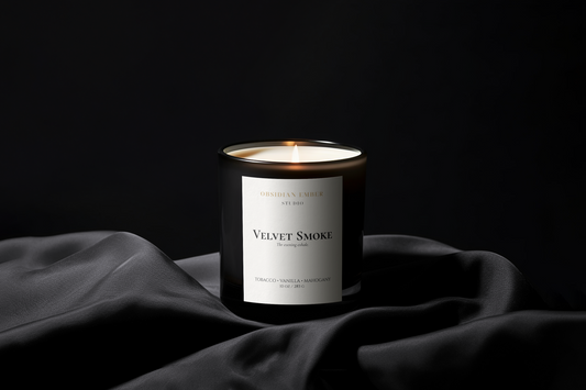 Velvet Smoke — Tobacco, Vanilla & Mahogany Candle (10 oz)